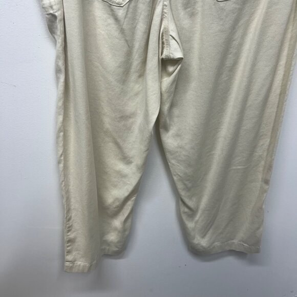 L.L. Bean Womens Beige Cropped Pants Size 14P Cotton/Linen Blend - Picture 8 of 10